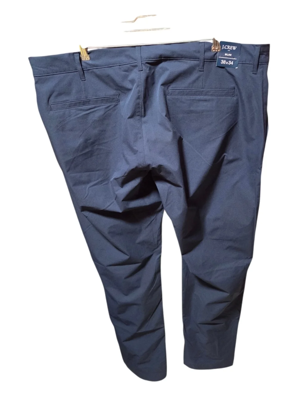J.Crew Men’s Skim Tech Pant Navy Blue Golf UPF Moisture Wicking Size 38x34 New!